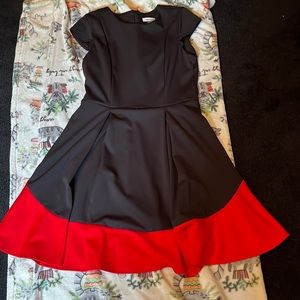 Calvin Klein Black and Red Dress *missing belt*